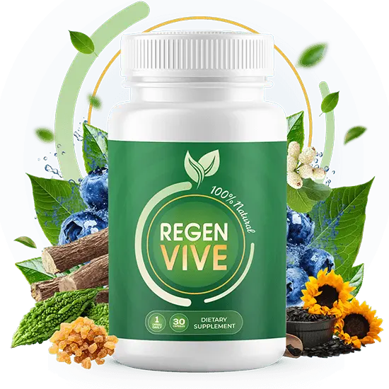 Bottle of RegenVive Natural Blood Sugar Support